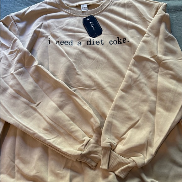 SOLY HUX Women's Crewneck Graphic Sweatshirts I Need a Diet Coke NWT XL - Picture 6 of 7